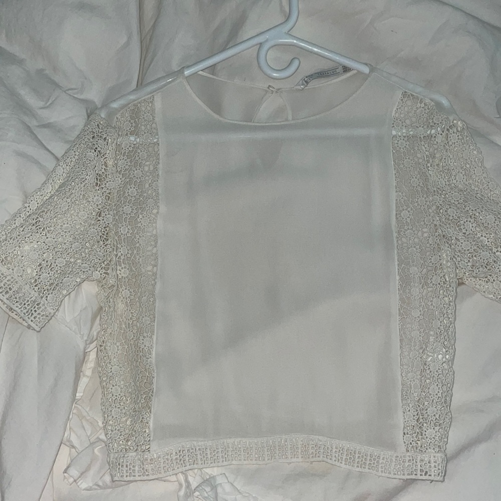 Zara lace detail top